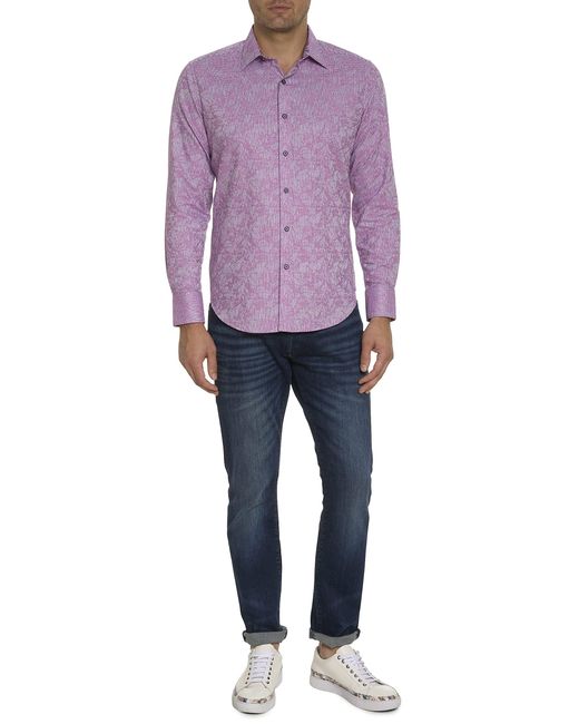 Robert Graham Purple Electric Slide L/s Woven Shirt for men