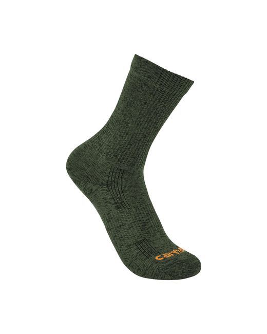 Carhartt Green Lightweight Durable Nylon Blend Crew Sock for men