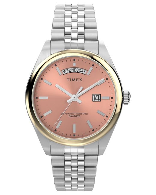 Timex Gray Stainless Steel Bracelet Pink Dial Stainless Steel for men