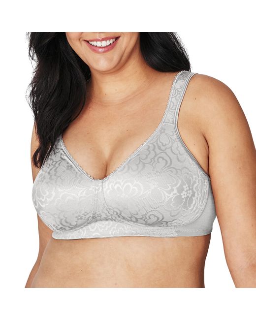 Playtex Gray S 18-hour Ultimate Lift & Support Wireless Full-coverage Bra