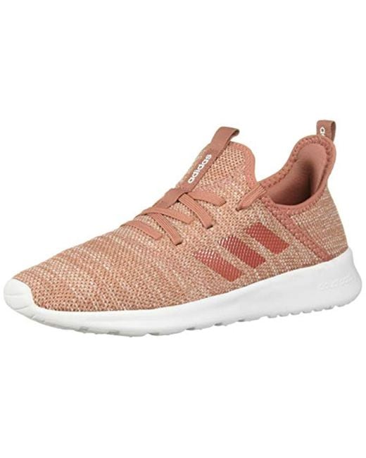 Adidas cloudfoam women's white and pink hotsell