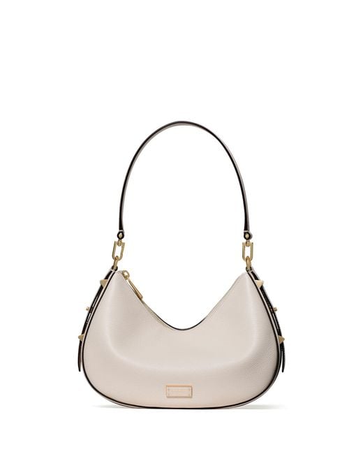 Kate Spade White Liv Pebbled Leather Convertible Shoulder Bag