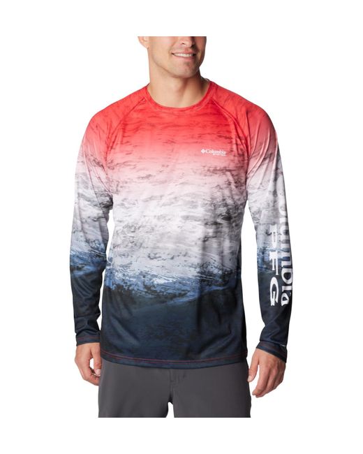 Columbia Super Terminal Tackle Long Sleeve Shirt in Red for Men