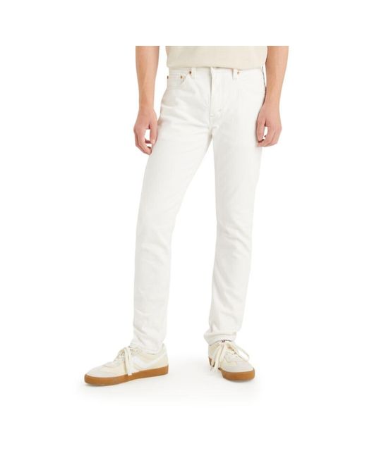 Levi's White 512 Slim Taper Fit Jeans for men