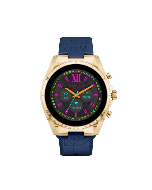 Michael Kors Blue Or Gen 6 44mm Touchscreen Smart Watch With Alexa Built-in