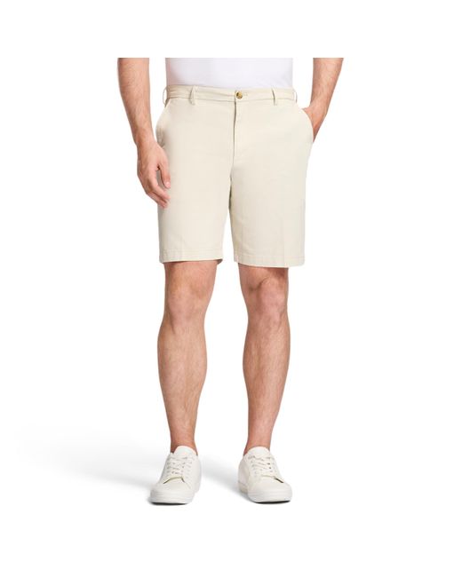 Izod Natural Classic Saltwater Flat Front Chino Short for men