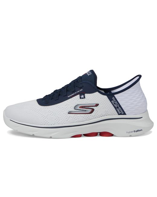 Skechers Blue Go Walk 7 Hands Free Slip-ins Americana Sneaker for men