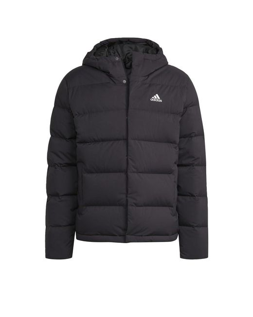 Adidas Black Helionic Hooded Down Jacket for men