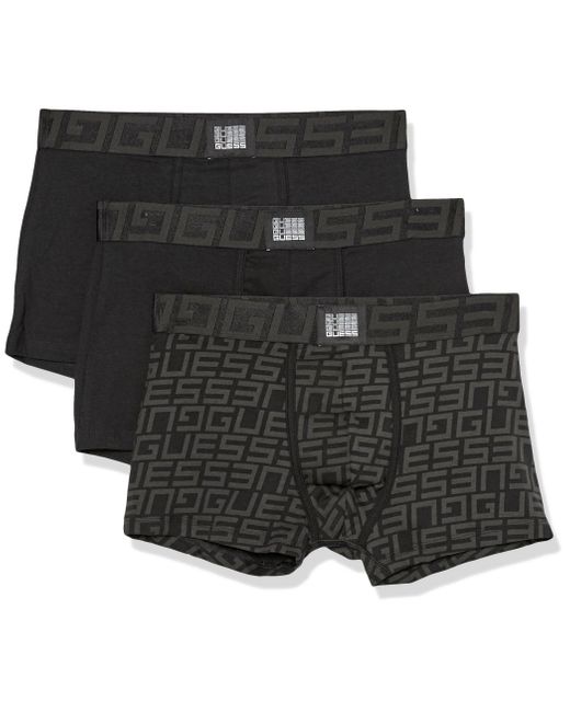 Guess Black Idol Boxer Trunk 3 Pack for men