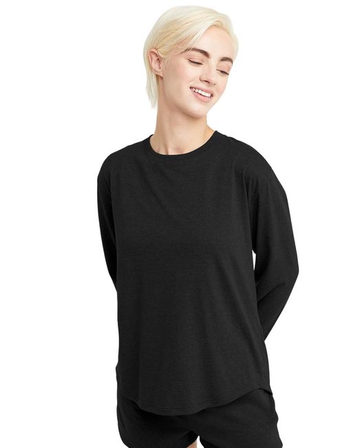Hanes Black Originals Tri-blend Long-sleeve T-shirt