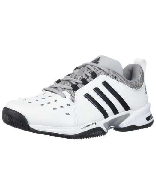 adidas Barricade Classic Wide 4e Tennis Shoe,white/black/mid Grey,4 Us ...