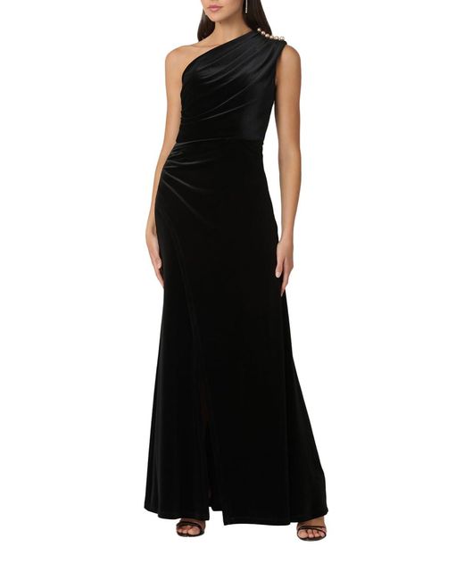 Shoshanna Black Midnight Velvet Ola Dress