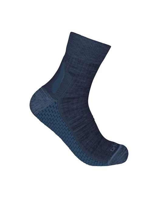 Carhartt Blue Force Grid Midweight Synthetic-merino Wool Blend Quarter Sock