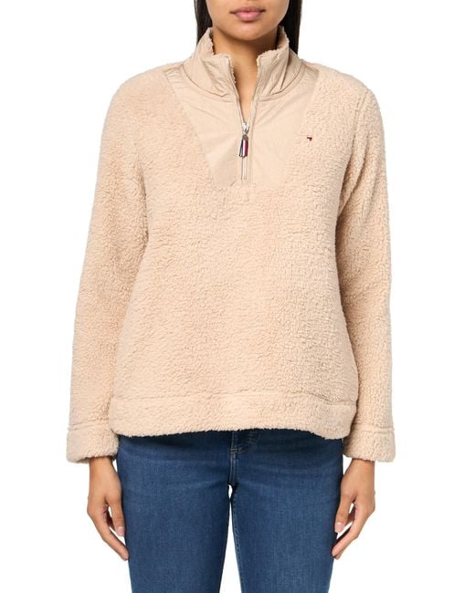 Tommy Hilfiger Blue S 1/4 Zip Sherpa Jacket