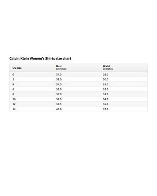 Calvin Klein Vest Size Chart