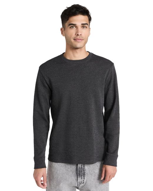 Vince Black S Textured Thermal L/s Crew for men