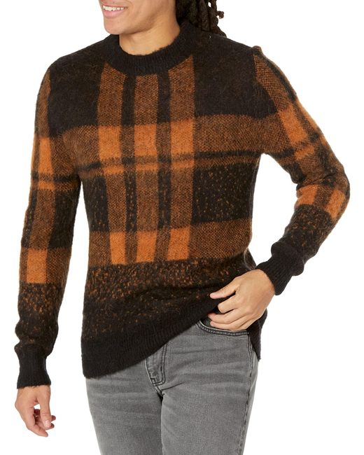 Guess Brown Philo Mock Neck Sweater for men