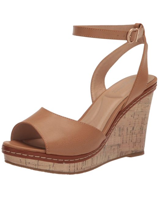 Chinese Laundry Brown Cl By Beaming Cloud Patent Wedge Sandal