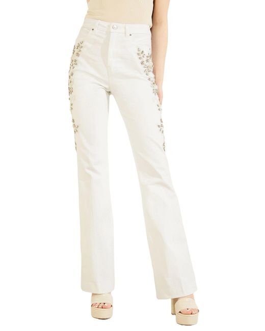 Jeans da donna Pop anni '70 di Guess in White