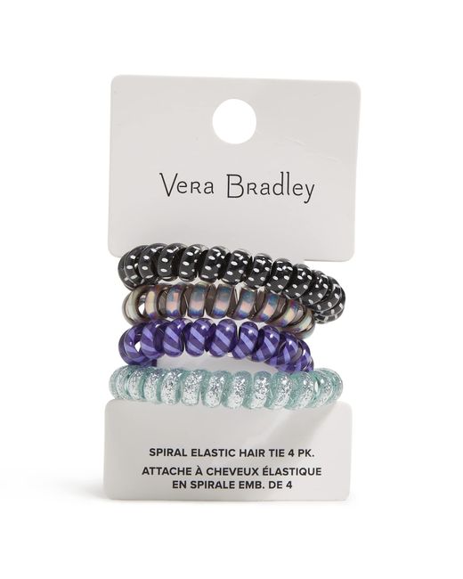 Vera Bradley White Elastic Hair Tie Set Of 4 Hair Accessory