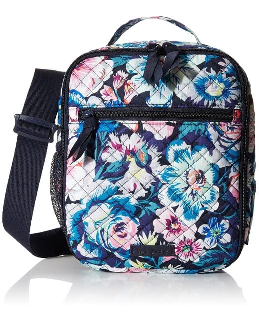 Vera Bradley Cotton Deluxe Lunch Bunch Lunch Bag in Blue Lyst