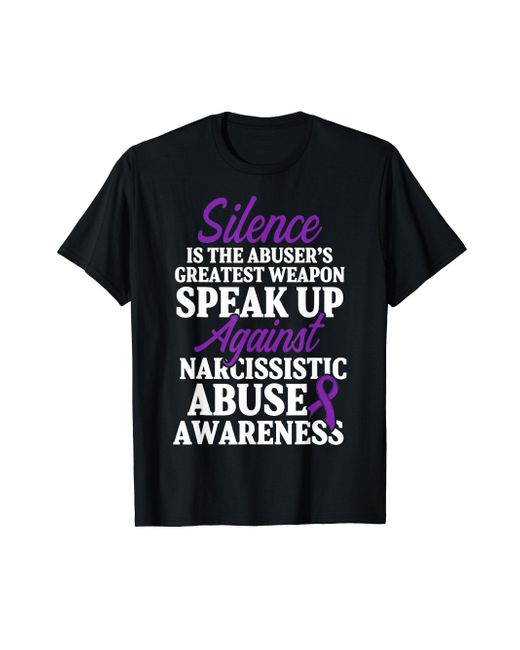 Caterpillar Black World Narcissistic Abuse Awareness Silence Survivor T-shirt