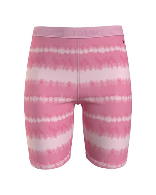 Tommy Hilfiger Pink Adaptive Womens Adaptive Bike With Pull Up Loops Casual Shorts
