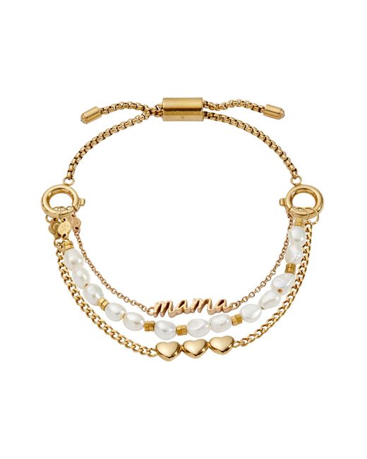 ALEX AND ANI Metallic "home Is Where The Heart Is" Mama Stranded Bracelet