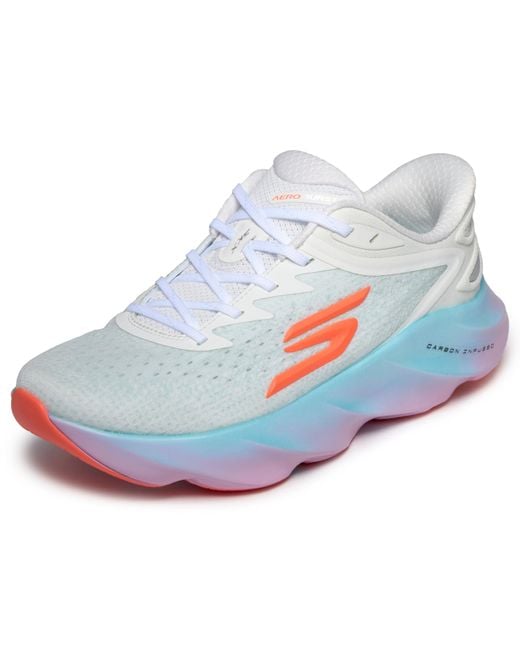 Skechers White Aero Burst Hands Free Slip-ins Sneaker
