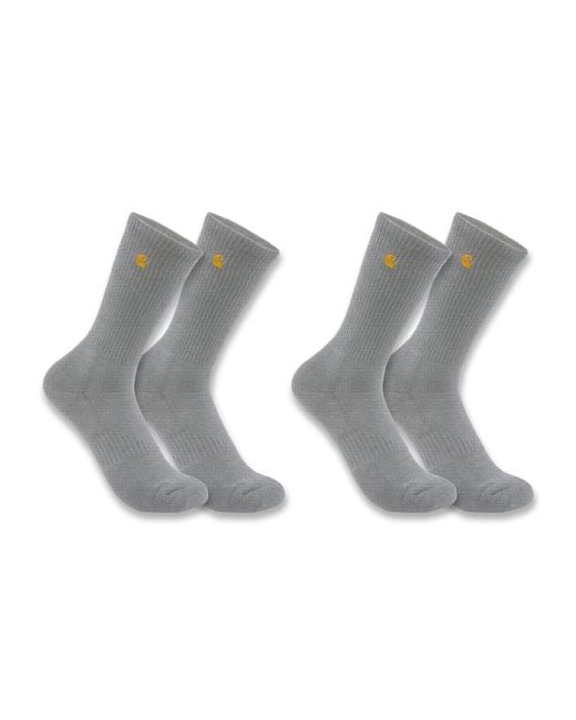 Carhartt Gray Force Midweight Crew Sock 2 Pack for men