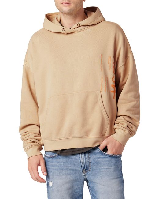 Hudson Jeans Men's Blue Crop Hoodie Hooded Sweatshirt