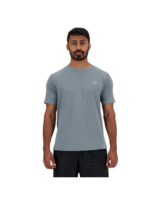New Balance Blue Knit T-shirt for men