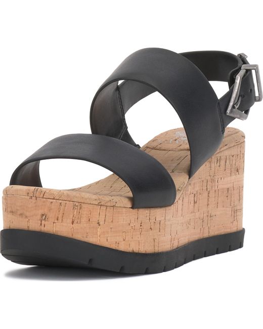 Vince Camuto Black Miapelle Wedge Sandal