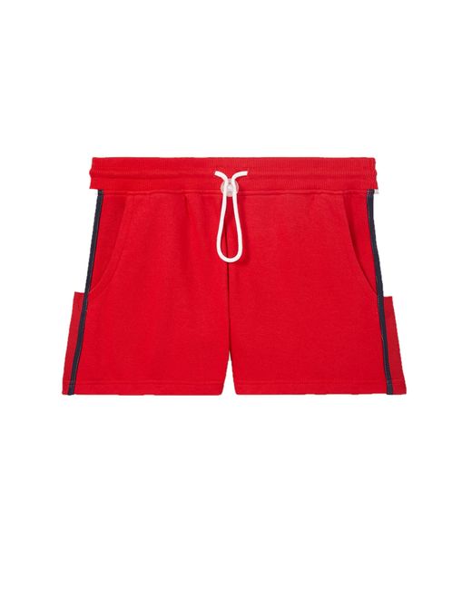 Tommy Hilfiger Red Stripe Shorts With Drawcord Closure