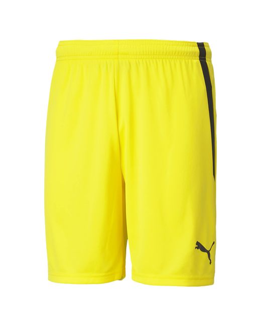 PUMA Yellow Mens Teamliga Shorts for men