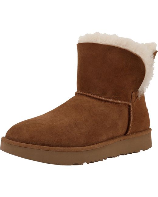 Ugg Brown Womens Classic Weather Mini Snow Boot