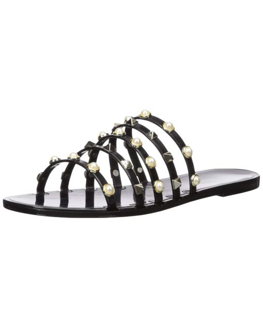 nine west black flat sandals