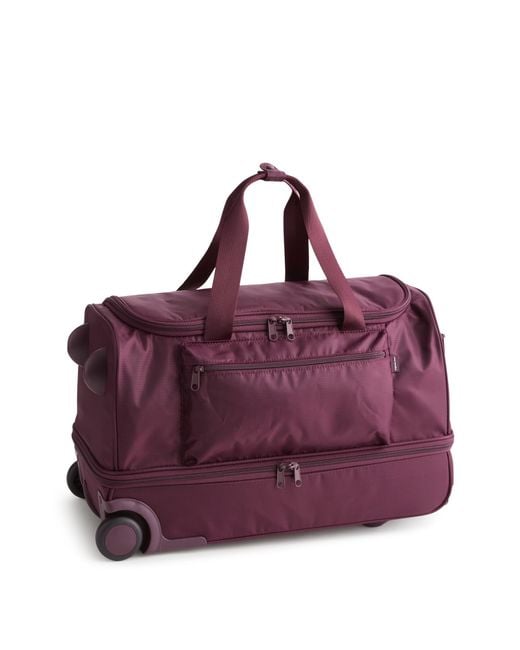 Vera Bradley Women's Purple Ripstop Adair Rolling Duffel Travel Bag Vera Bradley Women's Purple Ripstop Adair Rolling Duffel Travel Bag