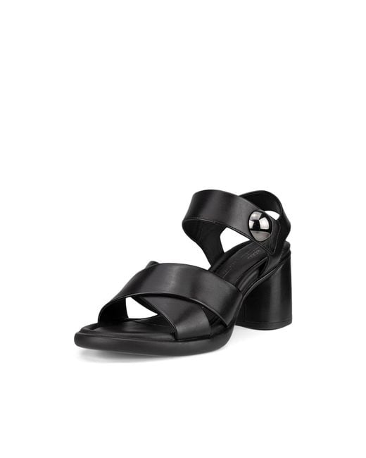 Sandales sculptées à talon bouton 55 de luxe pour femme Ecco en coloris Black