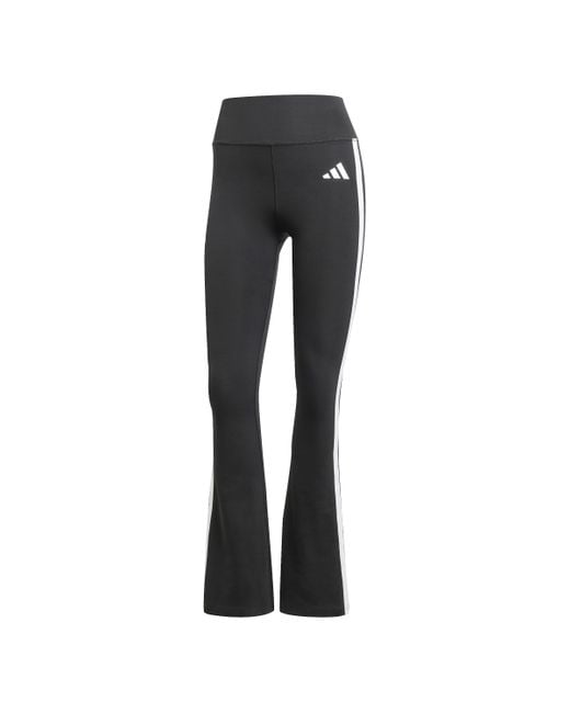 Adidas Gray Optime Essentials 3-stripes Flared Training Leggings