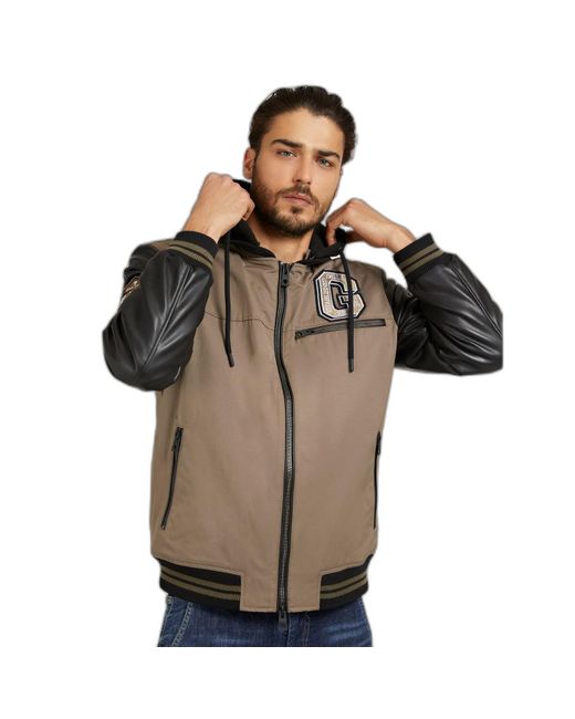 Guess Multicolor Mixed Varsity Bomber Jacket for men