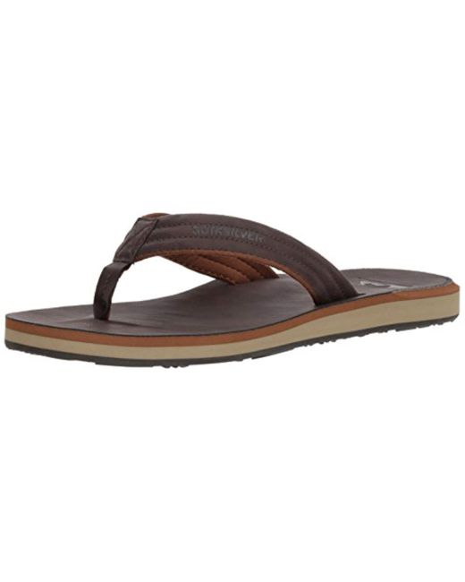 quiksilver carver nubuck flip flops
