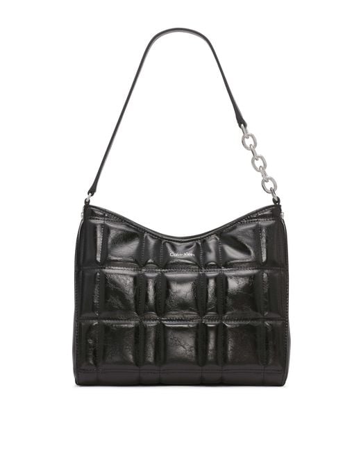 Calvin Klein Nova Chain Hobo Shoulder Bag in Black Lyst