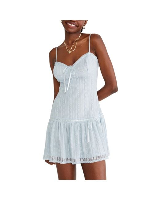 Aéropostale Women's Blue Flowy Babydoll Dress