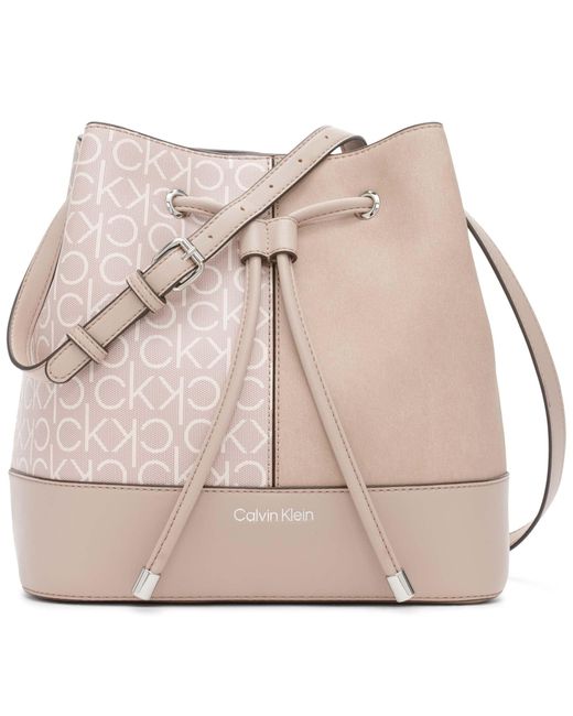 Calvin Klein Gabrianna Novelty Bucket Shoulder Bag in Natural Lyst