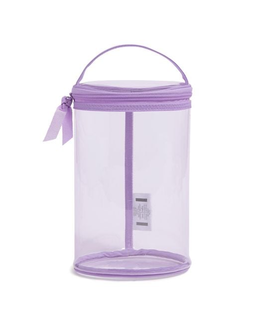 Vera Bradley Purple Clear Toiletry & Accessories Organizer Bag