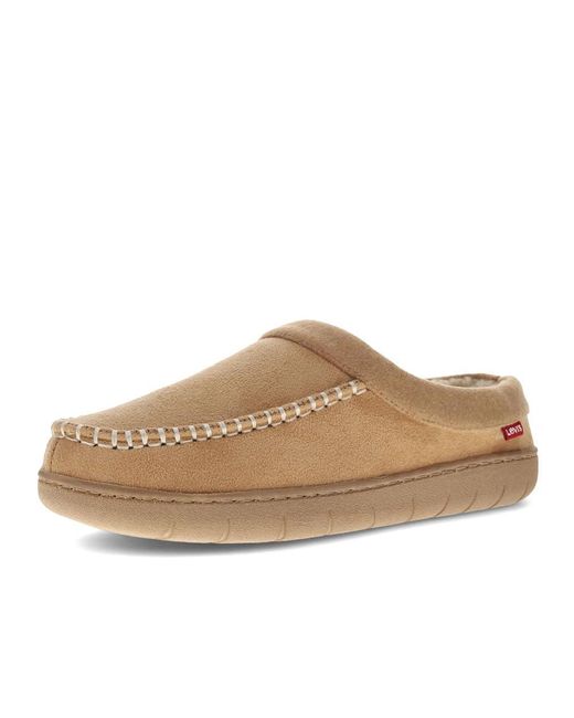 Levi's Brown S Victor Microsuede Clog House Shoe Slippers for men