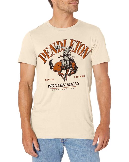 Pendleton Natural Short Sleeve Bucking Horse Graphic T-shirt for men