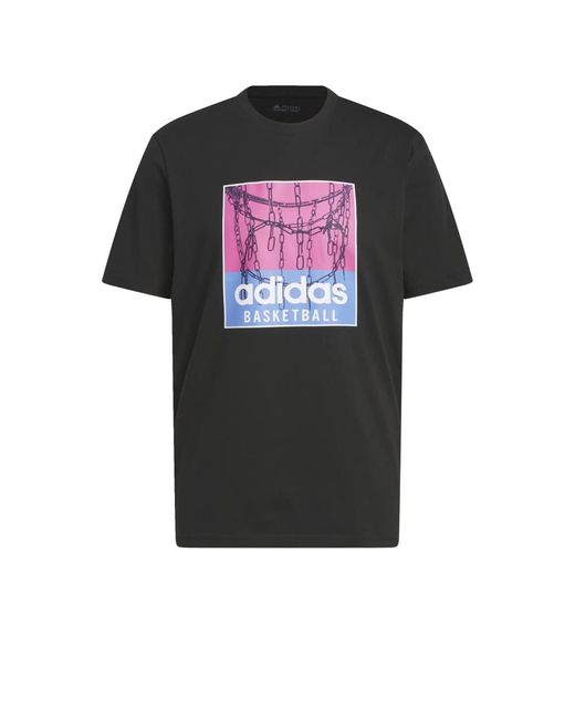 Adidas Black Chain Net Graphic T-shirt for men