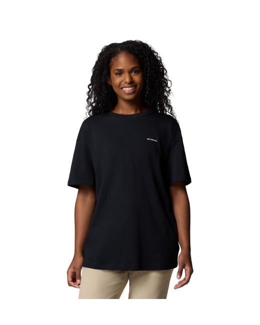 Columbia Black S Rolling Bend Graphic Oversized Tee